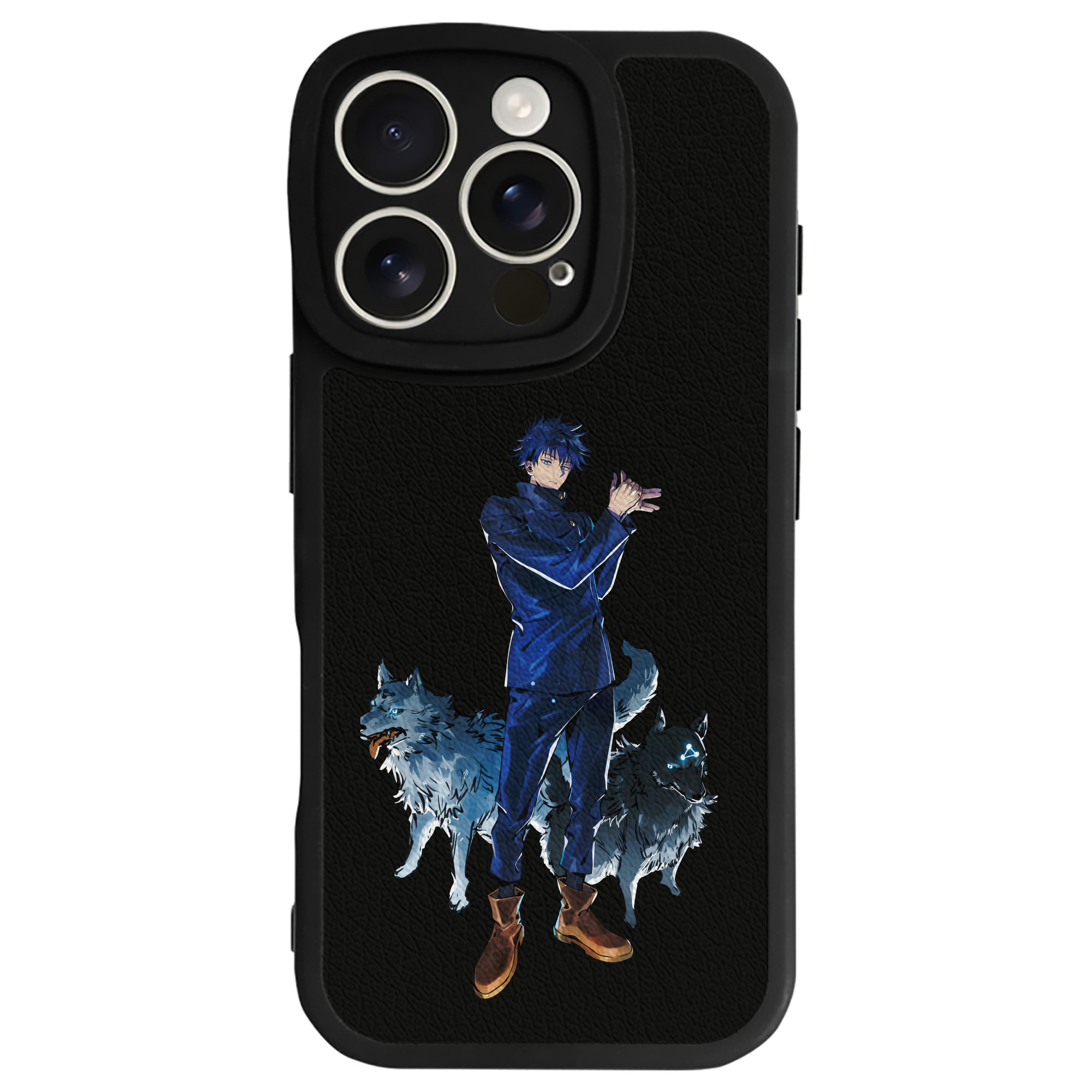 （画像用） 呪術廻戦 Jujutsu Kaisen 【iPhone 16シリーズ対応】シリコンスマホケース（レザー調） 材質：シリコン